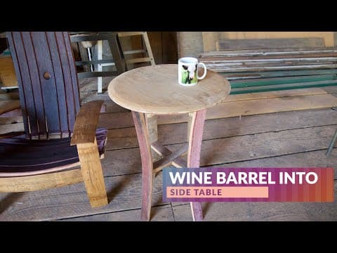 Wine Barrel Table