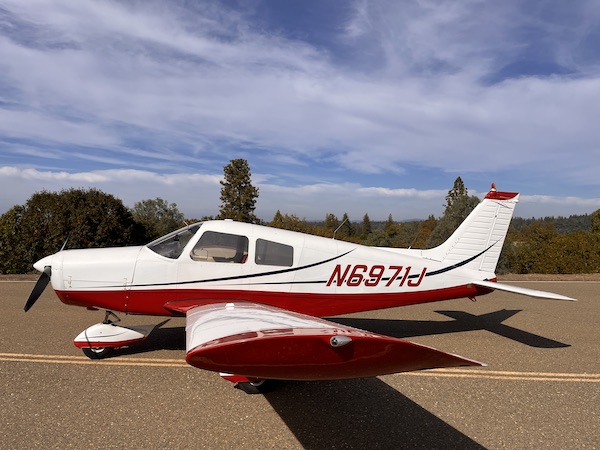 1976 PA-28 Piper Cherokee 140 $79,500 - (Here at Placerville) - N6971J